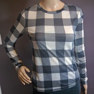 Rag and Bone Thin Tee Plaid Small